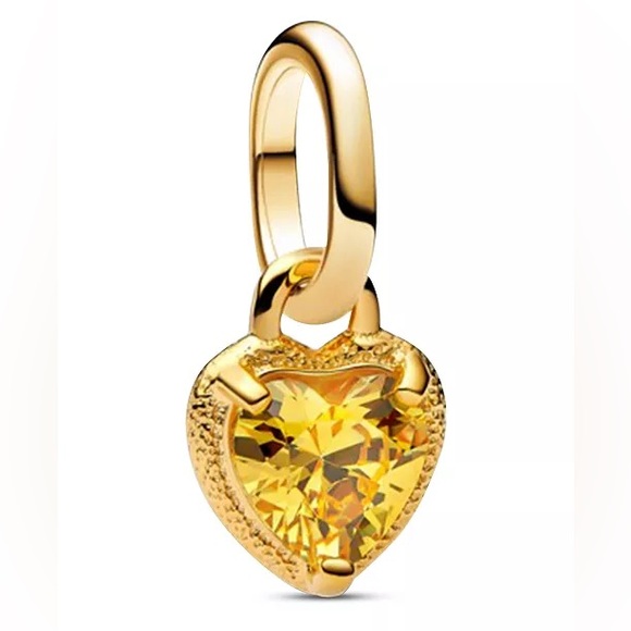 Pandora Jewelry - Pandora Gold-Tone Heart Mini Dangle Charm